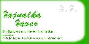 hajnalka haver business card